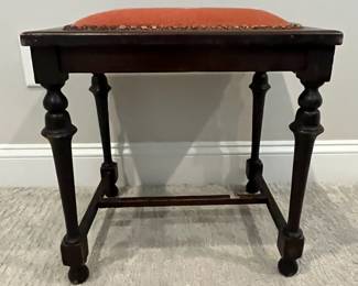 M30 - $20. Needlepoint Stool.  Measures 18" x 15" x 18.25" tall. A little wiggly. 