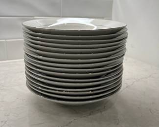 M93 - $150. "Classic Platinum" China.  Service for 16 of most pieces. Some minor wear on the trim. 