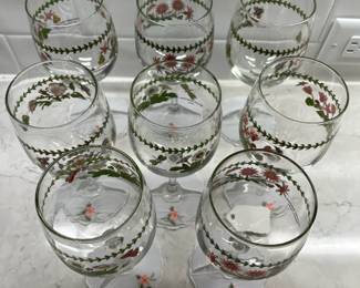 M131 - $30. 8 Pc Portmerion Wine Glasses