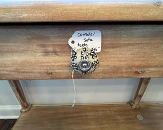 M24 - $145. Console / Sofa Table. Measures 71" long x 16" deep x 32" tall. 2 drawer slide easily. Sturdy and looks very nice!