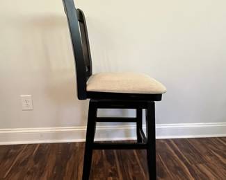M88 - $160. Set of 4 Counter Height Stools. Measures 19" wide x 25" floor to seat x 42.5" to seat back.  They do "swivel" but its more just to get off not to swing back and forth. 