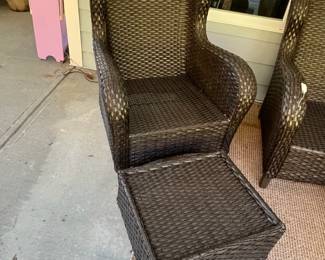 M71 - $300. 6 Piece Patio Set from Sam's Club. Coffee Table. 2 Chairs & Ottomans. 1 couch. (Ottomans also work as seats that slide under the coffee table) Cushions are ok - but not great. Furniture is all solid though! Has been used in a covered screened in porch. 