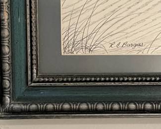 M48 - $25. Ruth Ann Burgess Print. Measures 17" wide x 14" tall framed. 