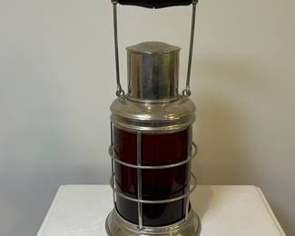 M15 - $100. AM2001 Lantern Decanter with Cup. No 1231F. Red Globe. 