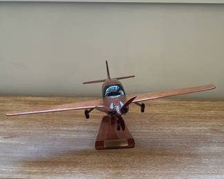 M92 - $40. Cirrus 22 Model Airplane Carving. (Nose has been repaired but you have to really look to see it.) Measures 22" wide x 14.5" deep x 8" tall. 