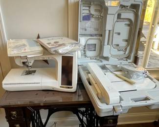 M16 - $1,200. Brother Innovis 4000D with accessories. What is photographed in this lot is included. (Embroidery Designs Disks sold separately) Appears to be in excellent / gently used condition. 