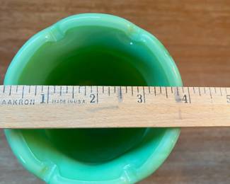 M65 - $20. Jadeite Reproduction Vase. Measures 5 x 8" tall.