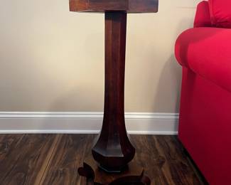 M55 - $30. Wooden Plant Stand / Fern Stand. Measures 12" across x 30" tall. 