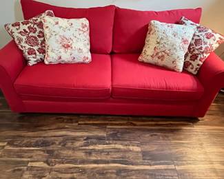 M10 - $800. Craftmaster SLEEPER Sofa. Measures 84" long x 37" deep x 36" tall. Upholstery is in very good / gently used condition. Sleeper mattress would benefit from a mattress topper / foam. Heavy but it's right inside the front door! YOU need to have 2 strong people to load this. 
