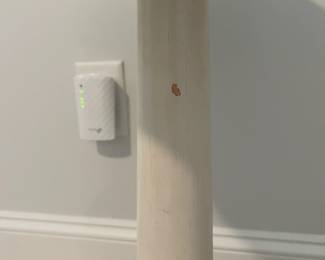 M39 - $40. Universal Furniture Small Side Table - off white. Measures 18" wide x 13" x 24" tall. 