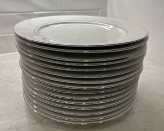 M93 - $150. "Classic Platinum" China.  Service for 16 of most pieces. Some minor wear on the trim. 