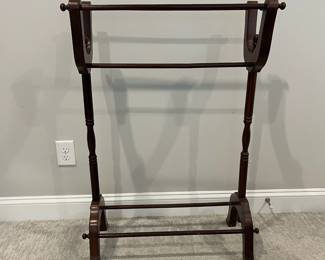 M31 - $35. Wooden Quilt Rack. Measures 28" x 14" x 28.5" tall. 