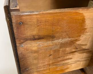 M62 - $225. Antique Oak Chifferobe. Measures 40" wide x 18" deep x 61" tall. Long door has been repaired on the bottom right corner. All drawers slide easily as they should!