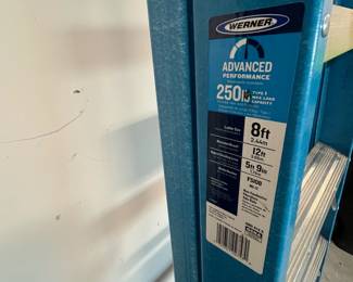 M134 - $50. Werner 8' FS108 Ladder. 250#. 