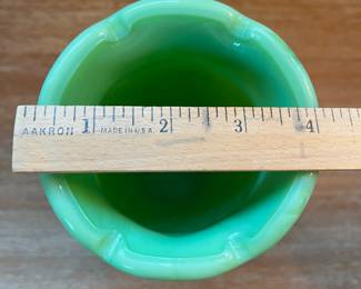 M65 - $20. Jadeite Reproduction Vase. Measures 5 x 8" tall.