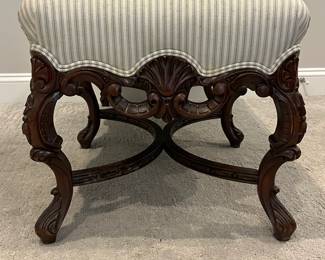 M32 - $60. Upholstered Bench. Measures 40" wide x 19"deep x 18" tall. Has some minor staining on upholstery. 