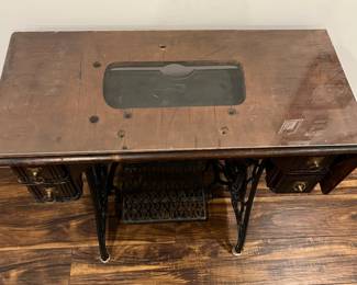 M138 - $75. Treadle Sewing Machine Base. No machine. 