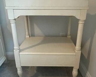 M37 - $140. PAIR of Universal Furniture Nightstands. Measures 24" wide x 18" deep x 30.5" tall. 