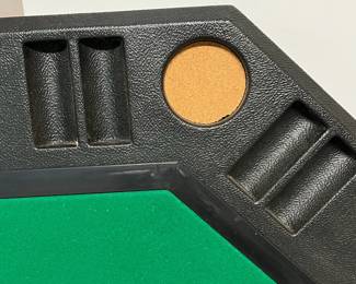 M136 - $100. Folding Poker Table. Measures 4' across. Seats 8 players. 