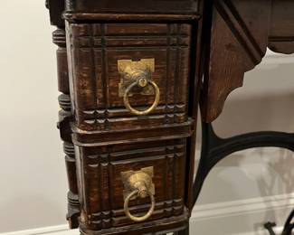 M138 - $75. Treadle Sewing Machine Base. No machine. 