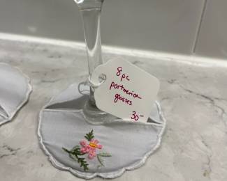 M131 - $30. 8 Pc Portmerion Wine Glasses