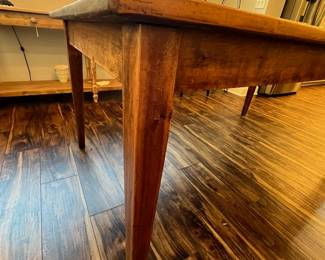 M23 - $575. Southern Season Farmhouse Dining Table & 6 Rush Seat Chairs. Table Measures 72" x 41" x 30.5" tall. 6 chairs are 17.5" wide x 18" floor to seat x 44.5" tall. Designed to look old but they are modern & sturdy!