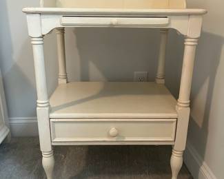M37 - $140. PAIR of Universal Furniture Nightstands. Measures 24" wide x 18" deep x 30.5" tall. 