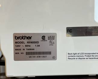 M16 - $1,200. Brother Innovis 4000D with accessories. What is photographed in this lot is included. (Embroidery Designs Disks sold separately) Appears to be in excellent / gently used condition. 
