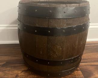 M70 - $60. Small Primitive Barrel with Metal straps. Measures 13" wide x 12" tall. 