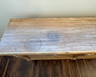 M24 - $145. Console / Sofa Table. Measures 71" long x 16" deep x 32" tall. 2 drawer slide easily. Sturdy and looks very nice!