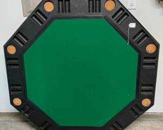 M136 - $100. Folding Poker Table. Measures 4' across. Seats 8 players. 