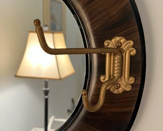 M40 - $40. Wall Mirror with Hooks. Measures 25.5" x 17.25" 