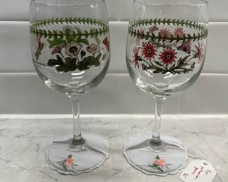 M131 - $30. 8 Pc Portmerion Wine Glasses