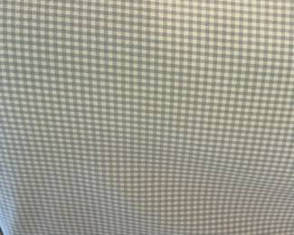 M72 - $250. Craftmaster Chair with Denim Slipcover. Measures 48" wide x 38" deep x 31" tall. 