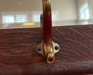 M53 - $85. Antique Framed Mirror with hooks. Measures 48" x 18" x 30" tall. Beautiful antique frame with original mirror. 