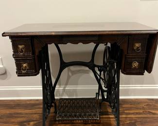 M138 - $75. Treadle Sewing Machine Base. No machine. 