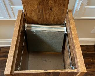 M56 - $20. Rolling File Cart. Measures 16.75" x 19.5" x 29" tall. 
