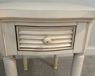 M45 - $40. Single Nightstand with Drawer. Measures 19" wide x 25" deep x 27" tall. 