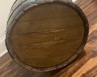 M70 - $60. Small Primitive Barrel with Metal straps. Measures 13" wide x 12" tall. 