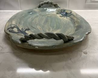 M132 - $25. Pottery Crab Platter. 