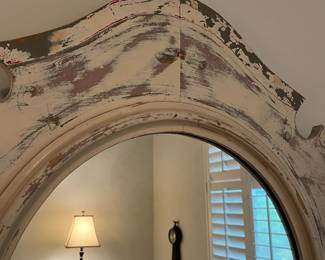 M8 - $175. Shabby Chic Vanity. Measures 41" wide x 18" deep x 72". Drawers all slide!