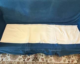 M73 - $600. Craftmaster Couch with Denim Slipcover. Measures 88" wide x 37" deep x 31" tall. 