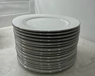 M93 - $150. "Classic Platinum" China.  Service for 16 of most pieces. Some minor wear on the trim. 