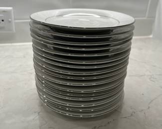 M93 - $150. "Classic Platinum" China.  Service for 16 of most pieces. Some minor wear on the trim. 