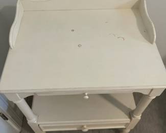 M37 - $140. PAIR of Universal Furniture Nightstands. Measures 24" wide x 18" deep x 30.5" tall. 