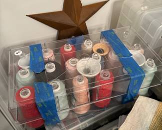 M122 - $65. Box of Serger Thread. 