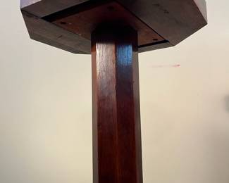 M55 - $30. Wooden Plant Stand / Fern Stand. Measures 12" across x 30" tall. 