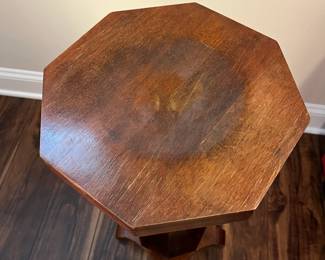 M55 - $30. Wooden Plant Stand / Fern Stand. Measures 12" across x 30" tall. 