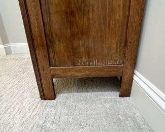 M62 - $225. Antique Oak Chifferobe. Measures 40" wide x 18" deep x 61" tall. Long door has been repaired on the bottom right corner. All drawers slide easily as they should!
