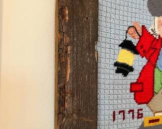 M57 - $20. Bicentennial Needlepoint. Measures 15.25 x 17.25". 